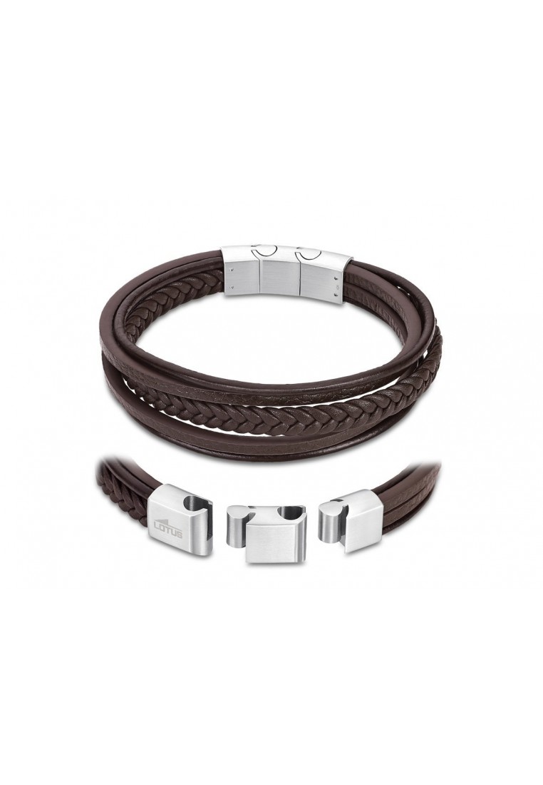 Stainless Steel and Blue Leather Multi-Strand Bracelet | West and Company |  Auburn, NY